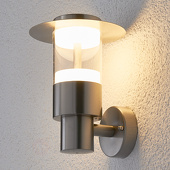 Lampenwelt Buitenwandlamp Anouk van roestvrij staal met LED