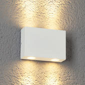 Lampenwelt LED-buitenwandlamp Henor in wit met 2 lichtpunten