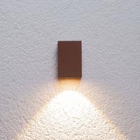 Lampenwelt Roestbruine led-buitenwandlamp Tavi, 9,5 cm
