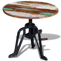 vidaXL Beistelltisch Recyceltes Massivholz Gusseisen 60x(42-63) cm Braun