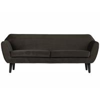 Woood Sofa Rocco fluweel warm groen