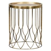 Leen Bakker Bijzettafel Verdi - messingkleur - 50xØ40 cm