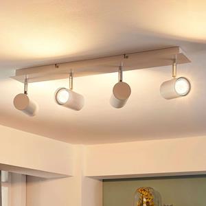 lampenwelt Plafondspot IIuk met witte finish, LED 4.lamps