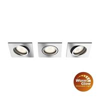 philips Shellbark LED inbouwspot vierkant 3X4,5W chroom