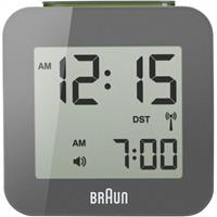 Braun Clocks Travel Travel Clock Unisexuhr in Schwarz BNC008GY-RC