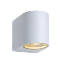 Lucide LED wandspot buiten ZORA IP44 afgerond - wit - 9x6,5x7,9 cm