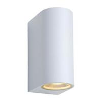 Lucide LED wandspot buiten ZORA IP44 afgerond - wit - 9x6,5x15 cm