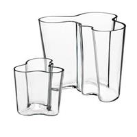 Iittala Alvar Aalto collection Vazen set 160 mm + 95 mm Clear