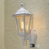 buitenlampenshop.nl Wandlamp sensor Firenze viccihio wit buitenlamp Konstsmide 7263-250 staand