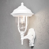 buitenlampenshop.nl Wandlamp Parma Soragna wit klassieke buitenlamp loopsensor 7235-250