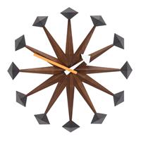 Vitra Polygon Wanduhr Walnuss