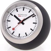 Mondaine 6cm Swiss Railways Desk Clock Unisexuhr in Schwarz A6603033516SBB