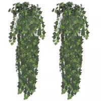 VidaXL Kunstplanten klimop 90 cm groen 2 st