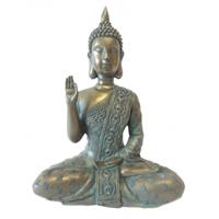 Bellatio Thaise mediterende Boeddha beeldje brons 28 cm