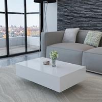 VidaXL Salontafel hoogglans wit