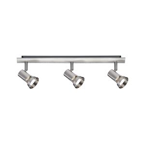 Paulmann,LED Deckenleuchte 3er-Spot GU10 Silberfarben Nickel satiniert Teja ohne Leuchtmittel, max. 10W