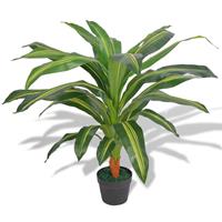 vidaxl Kunst dracena plant met pot 90 cm groen