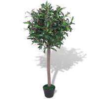 VidaXL Kunst laurierboom plant met pot 120 cm groen