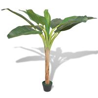 VidaXL Kunst bananenboom plant met pot 150 cm groen