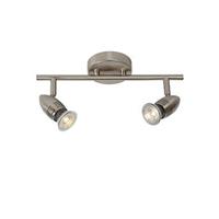 Lucide CARO-LED - Plafondspot - LED - GU10 - 2x5W 2700K - Mat chroom