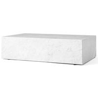 Audo Copenhagen Plinth Low salontafel 60x100 Carrara marmer wit