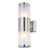 Globo Lighting Wandlamp opaal edelstaal 'Xeloo' 370mm E27 fitting