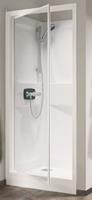 kinedo Kineprime nis cabine 80x80 draaid+thermostaat douchebak 9cm. wit-helder