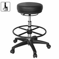 AMSTYLE Arbeitshocker ROLAND Schwarz Sitzhocker Rollen gebremst Arbeitsstuhl 120KG Hocker höhenverstellbar schwarz