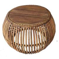 SIT - Couchtisch RATTAN-14 60x60x45cm natur Rattan und recyceltes Teak