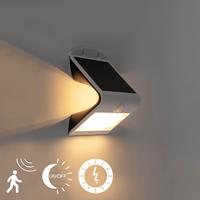 Shada Buiten wandlamp wit 21,5 cm met dimlicht en sensor op solar - Daya