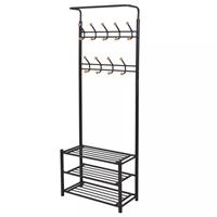 vidaXL Garderobe mit Schuhablage 68×32×182,5 cm  Schwarz