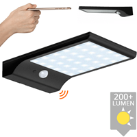 Slk Solar wandlamp Slim met 36 leds en bewegingsmelder Zwart op zonne energie