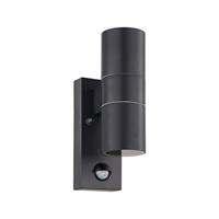 EGLO LED-buitenwandlamp met sensor Riga 5 2x3 W antraciet
