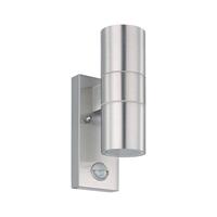 EGLO LED-buitenwandlamp met sensor Riga 5 2x3 W roestvrij staal
