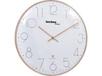 Technoline Funk Wanduhr 350mm x 25mm Roségold