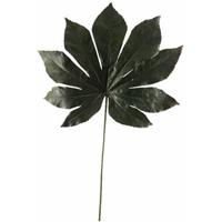Kunst vingerplant blad 55 cm donkergroen - kunstplant
