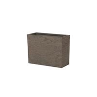 Beliani Bloempot donkerbruin rechthoekig 25x60x45 cm EDESSA