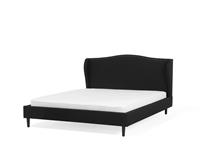 Beliani COLMAR Tweepersoonsbed Zwart Polyester 180x200