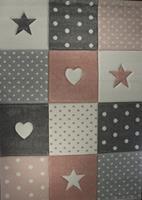 Merinos Vloerkleed Kinderkamer Pastel Kids 20339-255 Roze 120 x 170 cm