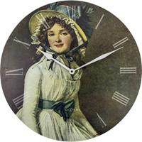 NeXtime NE-3186 Wandklok Dia. 50 Cm, Hout,Portrait Of Mrs Serizy'