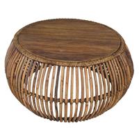 SIT - Couchtisch RATTAN-14 80x80x40cm natur Rattan und recyceltes Teak