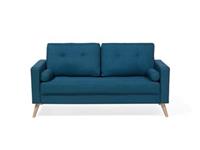 Beliani KALMAR Tweezitsbank Blauw Polyester