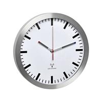 TFA 60.3528.02 Funk-Wanduhr mit Leisegang Silber/Weiß
