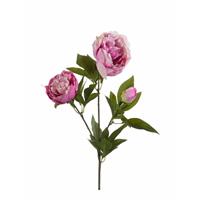 Kunst pioenrozen tak 70 cm roze Roze