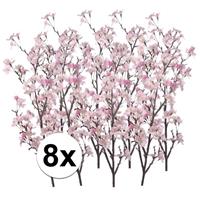 Bellatio 8x Appelbloesem roze kunstbloemen 104 cm Roze