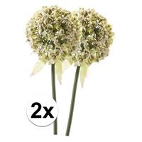 Bellatio 2x Witte sierui kunstbloemen 70 cm Wit