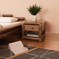 vidaXL Nachttisch 45×45×40 cm Bambus Dunkelbraun Braun