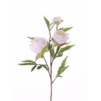 Kunst pioenrozen tak wit 73 cm Roze