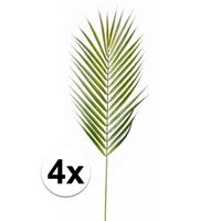 4x Kunst Chamaedorea bladeren 75 cm Groen