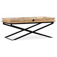 vidaXL Couchtisch Mangoholz Massiv 110 x 55 x 42 cm Braun